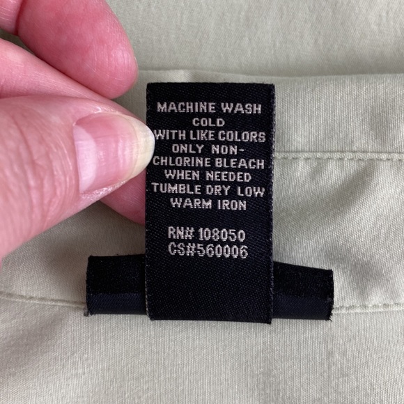 Lane Bryant Khaki Sage Green Basic Button Down Blouse - Picture 12 of 12